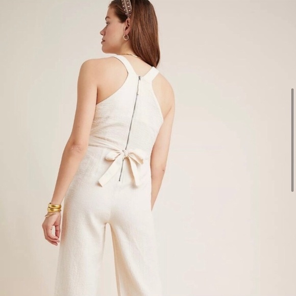 NWT Anthropologie Demi Cream Jumpsuit - Picture 3 of 7